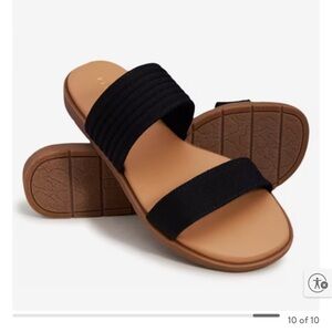 Chic Black Strap Slide Sandals